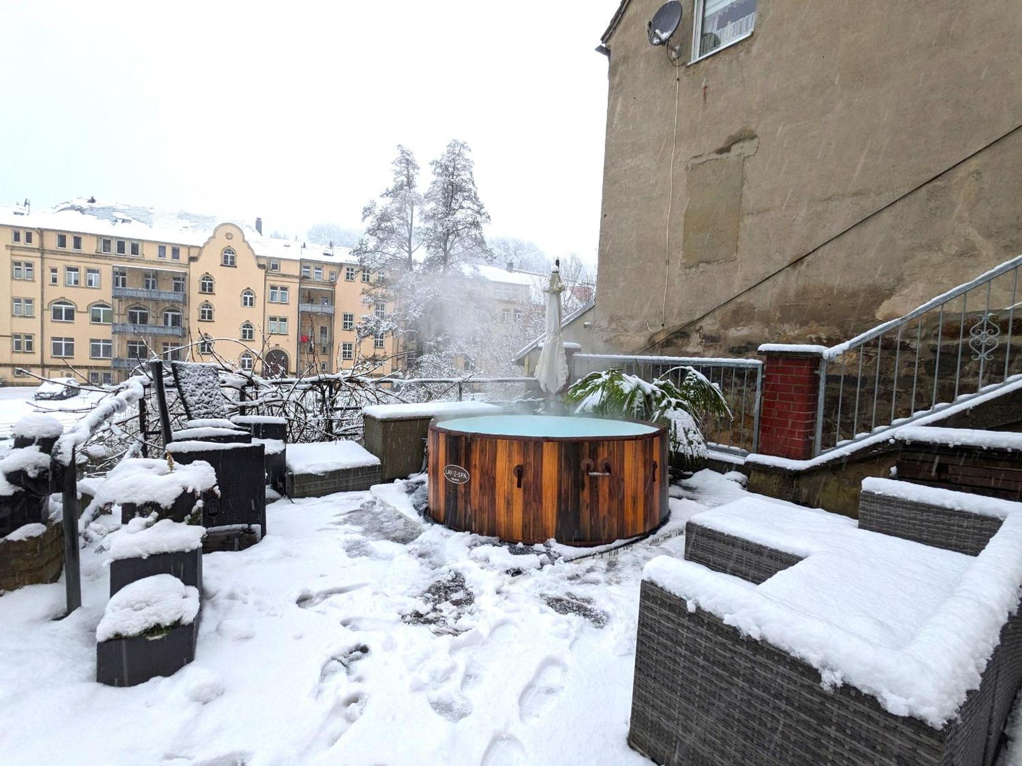 Uo2 - Urlaubsmagie - Garten, Whirlpool, Sauna Apartment Sebnitz Exterior photo